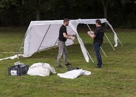 Opbouwen/afbreken tent 10×5 m